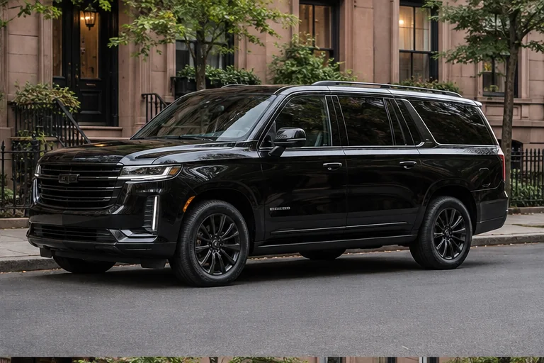 Representative black luxury suv with tinted windows